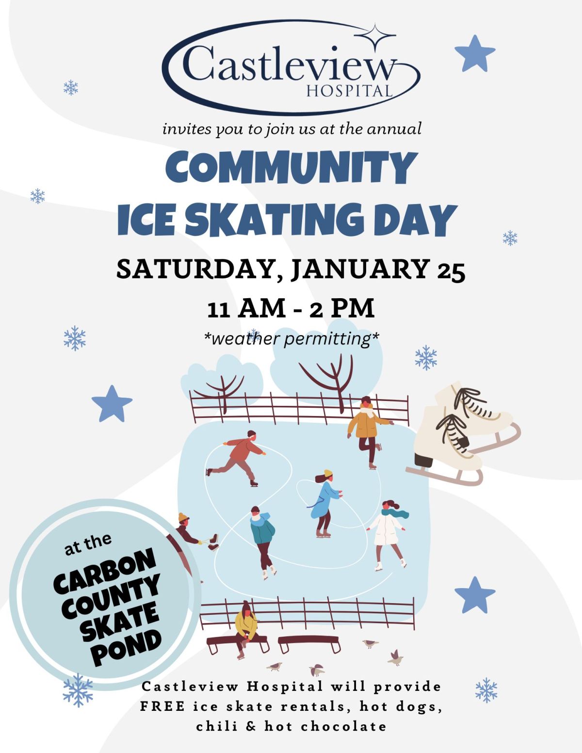 2025 free ice skating day flyer